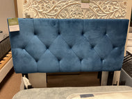 Diamond Tufted Twin Headboard by Malouf WKXCO1UPHTTVN Blue Discontinued