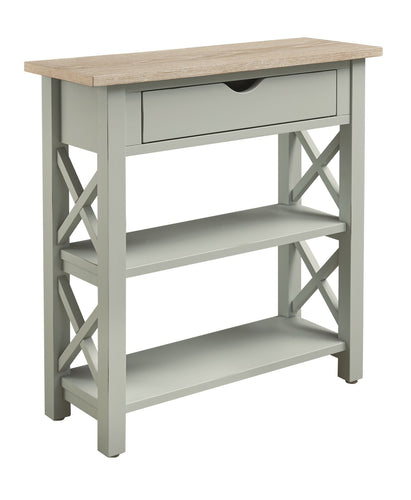Expressions Small Console Table by Null Furniture 6618-28CBA Cottage Blue/Acorn