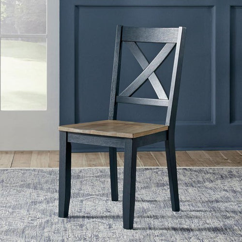 Lakeshore X Back Side Chair by Liberty Furniture 519NY-C3000S Navy