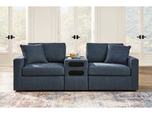 Load image into Gallery viewer, Modmax 3-Piece Modular Next-Gen Nuvella Performance Fabric Loveseat with Audio Console by Ashley Furniture 9212127 9212164 9212165 Ink