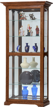 Load image into Gallery viewer, Oak Tall Slide-Entry Curio Cabinet by American Heartland 93419LT Light Oak