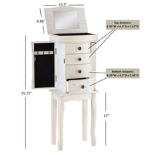 Load image into Gallery viewer, Kellie Off White Jewelry Armoire by Linon/Powell 19J6741W