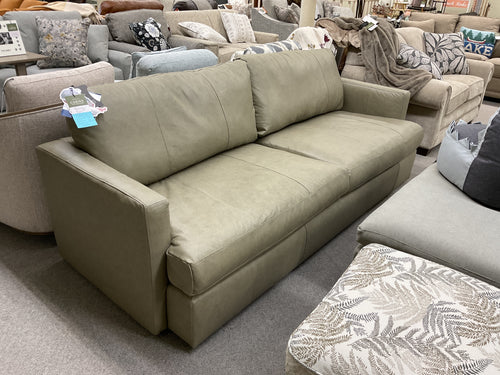 Rumor'd Stationary Leather/Vinyl Sofa by Best Home Furnishings S60LU COVER 54721A-L/18721A-U Sage