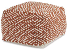 Load image into Gallery viewer, Brynnsen Pouf by Ashley Furniture A1001056 Rust/Ivory