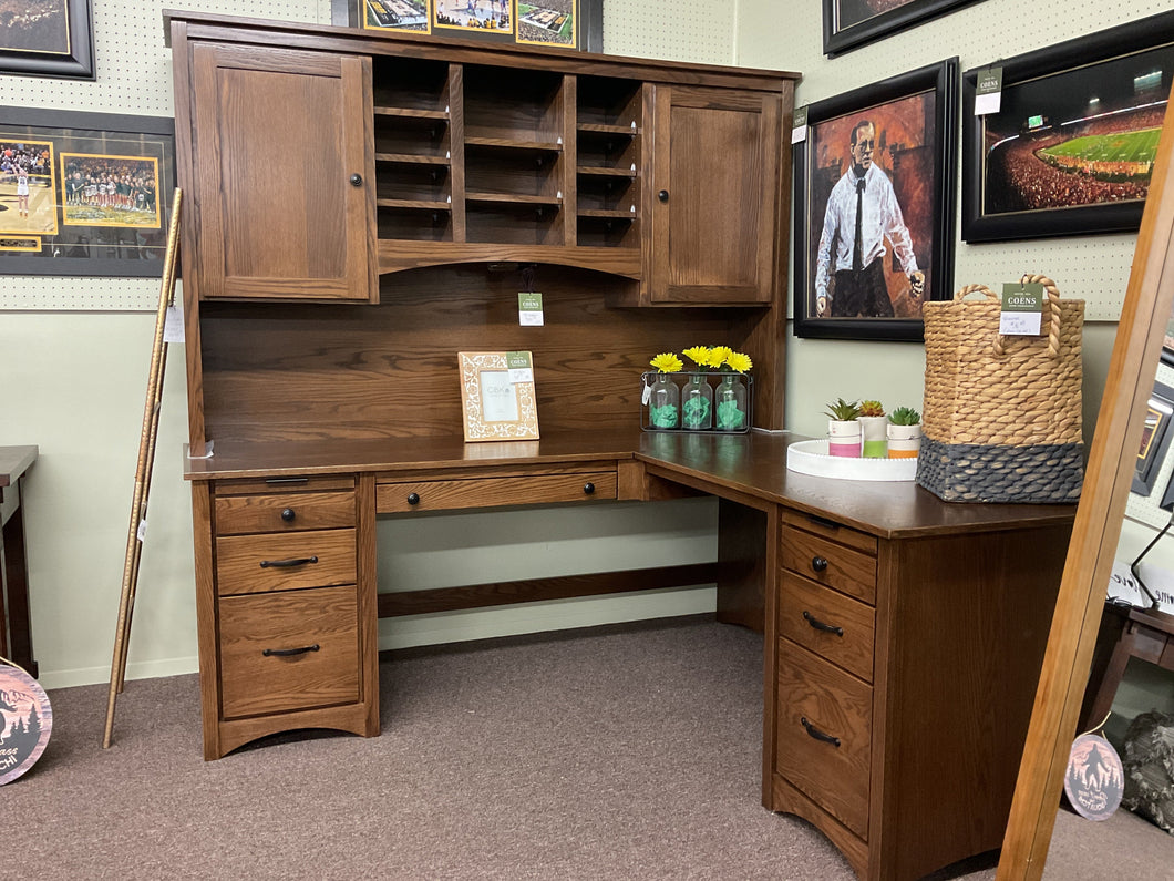 McMillan L-Shaped Desk BS, RT w/ 75