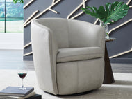 Kierreys Leather Swivel Chair by Ashley Furniture A3000703 Bone