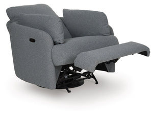 Alainmont Next-Gen Nuvella Performance Fabric Swivel Power Recliner by Ashley Furniture A3000738 Salt and Pepper