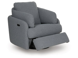 Alainmont Next-Gen Nuvella Performance Fabric Swivel Power Recliner by Ashley Furniture A3000738 Salt and Pepper