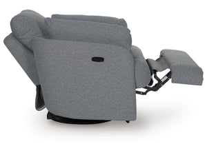 Alainmont Next-Gen Nuvella Performance Fabric Swivel Power Recliner by Ashley Furniture A3000738 Salt and Pepper
