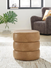 Load image into Gallery viewer, Ummi Swivel Accent Ottoman by Ashley Furniture A3000791 Caramel