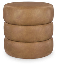 Load image into Gallery viewer, Ummi Swivel Accent Ottoman by Ashley Furniture A3000791 Caramel