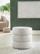 Ummi Swivel Accent Ottoman by Ashley Furniture A3000792 Bone