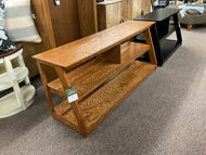 Oak Open TV Cart by American Heartland 23955 MD Medium Oak