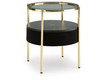 Load image into Gallery viewer, Nedman Accent Table with Speaker by Ashley Furniture A4000669 Black/Gold