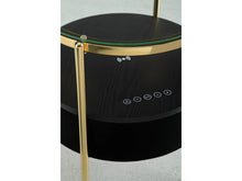 Load image into Gallery viewer, Nedman Accent Table with Speaker by Ashley Furniture A4000669 Black/Gold