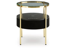 Load image into Gallery viewer, Nedman Accent Table with Speaker by Ashley Furniture A4000669 Black/Gold