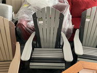Adirondack Swivel Glider by Nature's Best Furniture ASG24-DWBL-STRIPE Driftwood Grain on Black (Stripe)