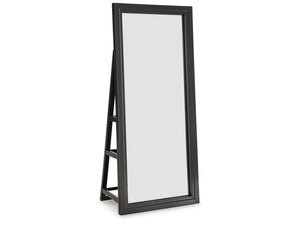 Evesen Floor Standing Mirror with Storage by Ashley Furniture A8010384 Black