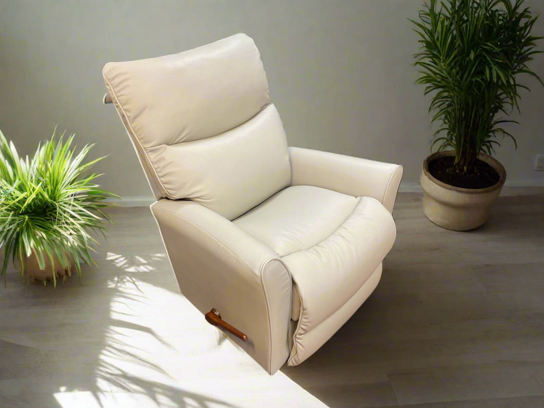 Rowan Leather Rocker Recliner by La-Z-Boy Furniture 10-765 LB206132 Oyster