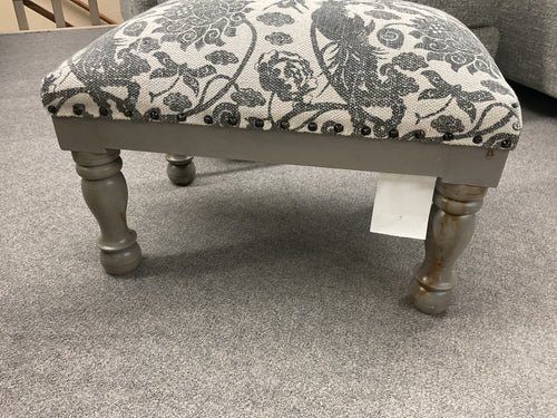 Gray Floral print Ottoman by Ganz 145520 Discontinued