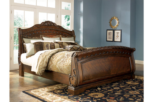 North Shore Queen Sleigh Bed Set by Ashley Furniture B553-74, 75, 77