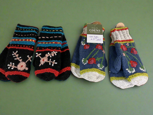 Knit Wool Colorful Mitten by Ganz MX194499