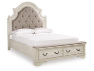 Realyn Queen Upholstered Panel Storage Bed by Ashley Furniture B743-196-54S-57