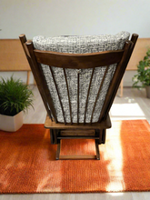 Load image into Gallery viewer, Smooth 4 Post Glider by D&amp;E Workshop #082, Br Maple Stain, Earthtone Fabric #C16-24 Arrow