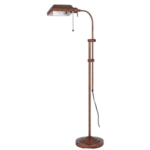 Pharmacy Floor Lamp w/ Adjustable Pole by Cal Lighting BO-117FL-RU Rust