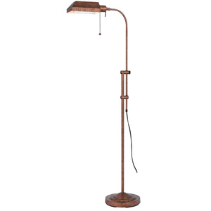 Pharmacy Floor Lamp w/ Adjustable Pole by Cal Lighting BO-117FL-RU Rust