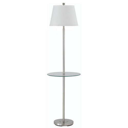 Andros Floor Lamp w/Glass Tray by Cal Lighting BO-2077GT-BS