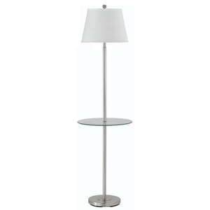 Andros Floor Lamp w/Glass Tray by Cal Lighting BO-2077GT-BS