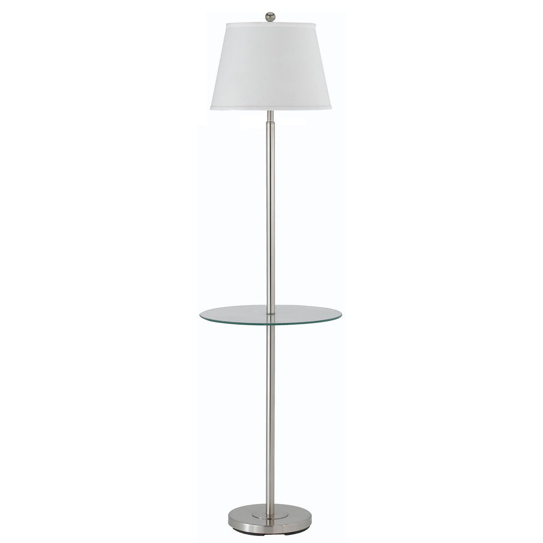 Andros Floor Lamp w/Glass Tray by Cal Lighting BO-2077GT-BS