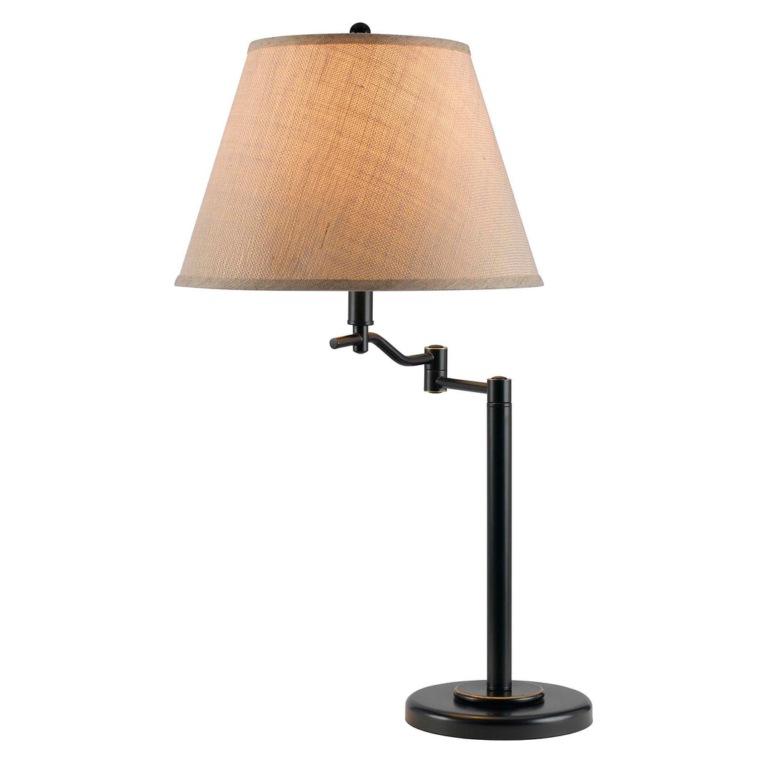 Dana Swing Arm Table Lamp by Cal Lighting BO-2350TB-DB Dark Bronze