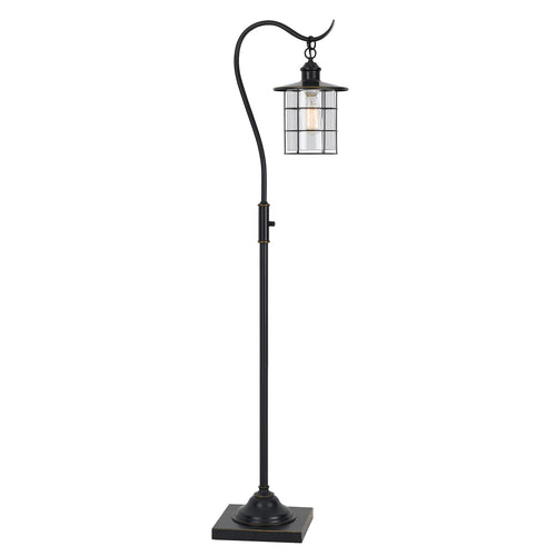 Silverton Floor Lamp with Glass Shade by Cal Lighting BO-2668FL-DB Dark Bronze