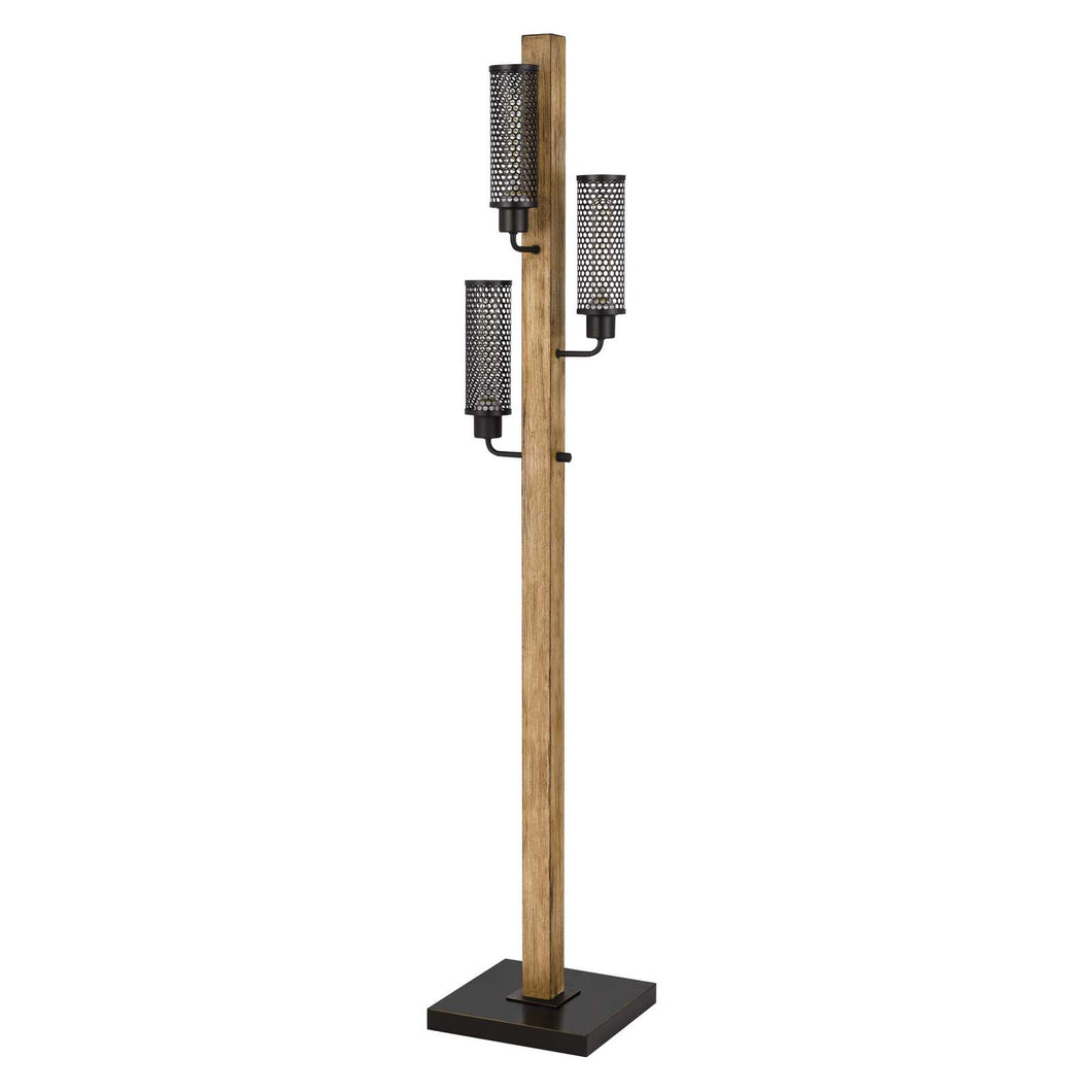 Lenox Lantern Style Wood/Metal Floor Lamp by Cal Lighting BO-3008FL