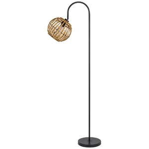 Worcrest Downbridge Floor Lamp w/ Bamboo Shade by Cal Lighting BO-3079FL