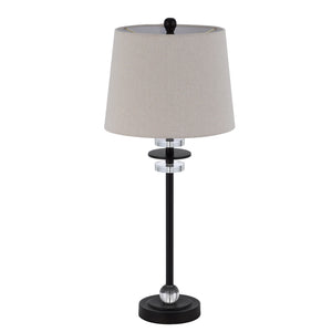 Sitka Buffet Lamp w/ Crystal Accent by Cal Lighting BO-3093BF-2 Black