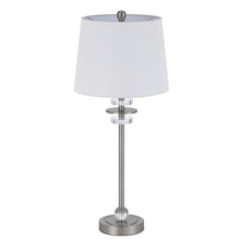 Load image into Gallery viewer, Sitka Buffet Lamp w/ Crystal Accent by Cal Lighting BO-3094BF-2 Brushed Steel