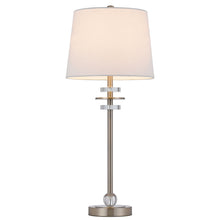 Load image into Gallery viewer, Sitka Buffet Lamp w/ Crystal Accent by Cal Lighting BO-3094BF-2 Brushed Steel