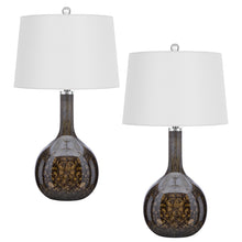 Load image into Gallery viewer, Gourd Style Glass Table Lamp by Cal Lighting BO-3138TB-2-AGL Antique Gold Luster