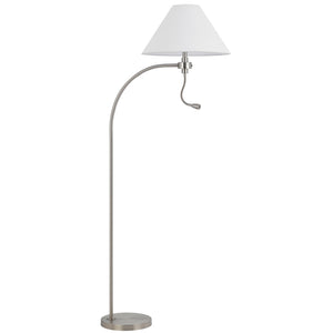 Ashland Mini Arc Metal Floor Lamp by Cal Lighting BO-3178FL-BS Brushed Steel