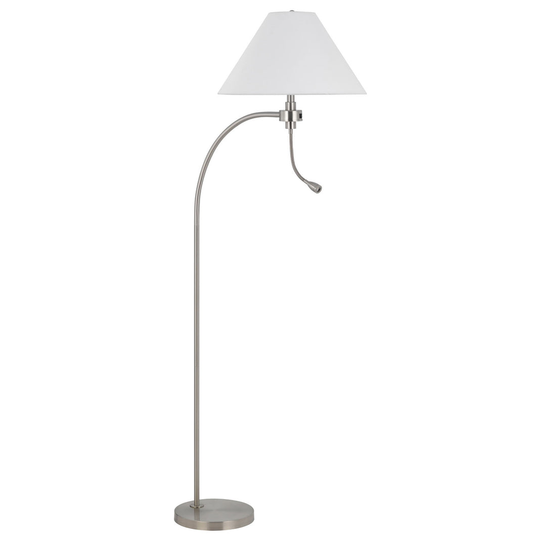 Ashland Mini Arc Metal Floor Lamp by Cal Lighting BO-3178FL-BS Brushed Steel