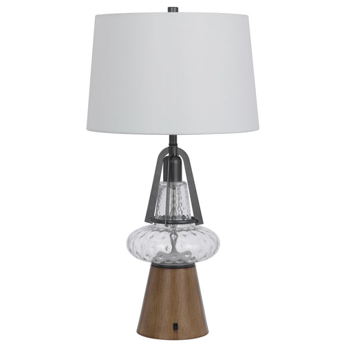 Marietta Metal & Glass Table Lamp by Cal Lighting BO-3188TB