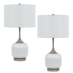 Palmyra Metal/Glass Table Lamp by Cal Lighting BO-3192TB