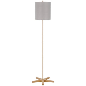 Metal Floor Lamp with Wooden Base by Cal Lighting BO-3196FL