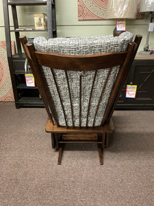 Smooth 4 Post Glider by D&E Workshop #082, Br Maple Stain, Earthtone Fabric #C16-24 Arrow