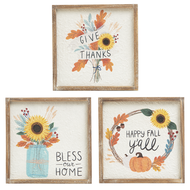 Framed Fall Sunflower Wall Decor by Ganz CA178889