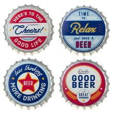 Load image into Gallery viewer, Beer Bottle Cap Wall Decor (2 pc) by Ganz CB175273