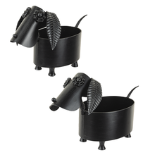 Load image into Gallery viewer, Gunmetal Dog Planter (2 pc) by Ganz CB176949